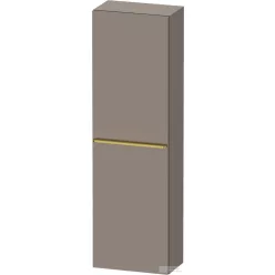   Duravit D-NEO 132x40x24 cm-es, 1 ajtós félmagas szekrény arany színű fogantyúval, jobbos, matt bazalt DE1318R34430000