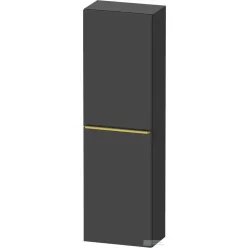   Duravit D-NEO 132x40x24 cm-es, 1 ajtós félmagas szekrény arany színű fogantyúval, jobbos, matt grafit DE1318R34490000