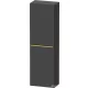 Duravit D-NEO 132x40x24 cm-es, 1 ajtós félmagas szekrény arany színű fogantyúval, jobbos, matt grafit DE1318R34490000