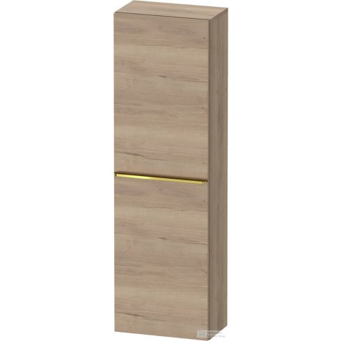 Duravit D-NEO 132x40x24 cm-es 1 ajtós félmagas szekrény arany színű fogantyúval, jobbos, márványos tölgy DE1318R34550000
