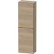 Duravit D-NEO 132x40x24 cm-es 1 ajtós félmagas szekrény arany színű fogantyúval, jobbos, márványos tölgy DE1318R34550000