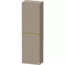   Duravit D-NEO 132x40x24 cm-es, 1 ajtós félmagas szekrény arany színű fogantyúval, jobbos, matt len DE1318R34750000