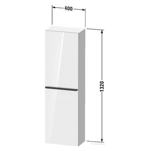 Duravit D-NEO félmagas szekrény, 40x132x24 cm jobbos ajtóval, Oak Terra DE1318R3535