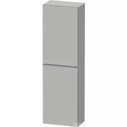   Duravit D-NEO 132x40x24 cm-es, 1 ajtós félmagas szekrény rozsdamentes acél hatású fogantyúval, jobbos, matt betonszürke DE1318R70070000