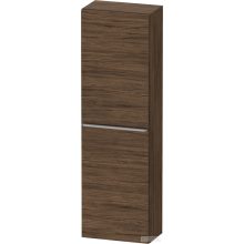   Duravit D-NEO 132x40x24 cm-es 1 ajtós félmagas szekrény rozsdamentes acél hatású fogantyúval, jobbos, sötét dió DE1318R70210000