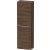 Duravit D-NEO 132x40x24 cm-es 1 ajtós félmagas szekrény rozsdamentes acél hatású fogantyúval, jobbos, sötét dió DE1318R70210000