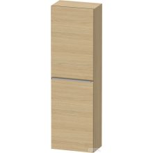   Duravit D-NEO 132x40x24 cm-es 1 ajtós félmagas szekrény rozsdamentes acél hatású fogantyúval, jobbos, natúr tölgy DE1318R70300000