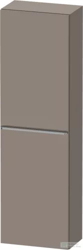 Duravit D-NEO 132x40x24 cm-es 1 ajtós félmagas szekrény rozsdamentes acél hatású fogantyúval, jobbos, matt bazalt DE1318R70430000