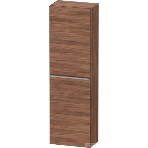 Duravit D-NEO 132x40x24 cm-es 1 ajtós félmagas szekrény rozsdamentes acél hatású fogantyúval, jobbos, matt dió DE1318R70790000