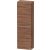 Duravit D-NEO 132x40x24 cm-es 1 ajtós félmagas szekrény rozsdamentes acél hatású fogantyúval, jobbos, matt dió DE1318R70790000