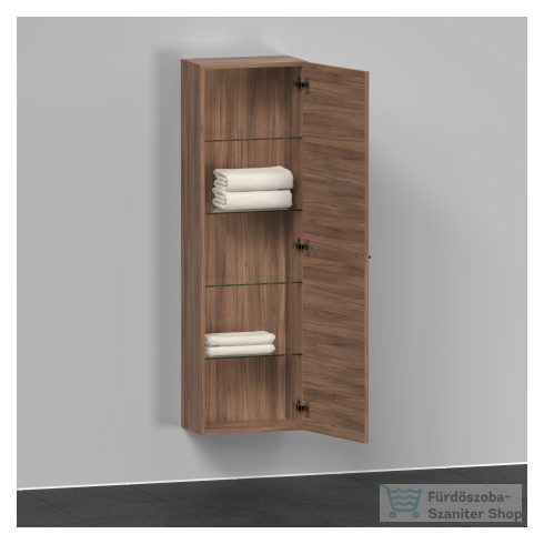 Duravit D-NEO félmagas szekrény, 40x132x24 cm jobbos ajtóval, Natural Walnut Decor DE1318R7979