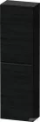 Duravit D-NEO 132x40x24 cm-es 1 ajtós félmagas szekrény fekete színű fogantyúval, jobbos, matt fekete tölgy DE1318RBD160000