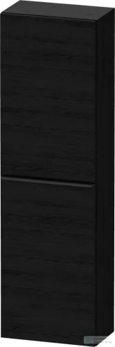Duravit D-NEO 132x40x24 cm-es 1 ajtós félmagas szekrény fekete színű fogantyúval, jobbos, matt fekete tölgy DE1318RBD160000