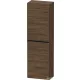 Duravit D-NEO 132x40x24 cm-es 1 ajtós félmagas szekrény fekete színű fogantyúval, jobbos, sötét dió DE1318RBD210000