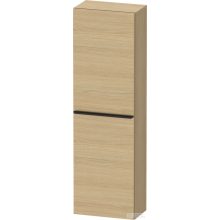   Duravit D-NEO 132x40x24 cm-es 1 ajtós félmagas szekrény fekete színű fogantyúval, jobbos, natúr tölgy DE1318RBD300000