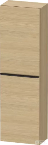 Duravit D-NEO 132x40x24 cm-es 1 ajtós félmagas szekrény fekete színű fogantyúval, jobbos, natúr tölgy DE1318RBD300000