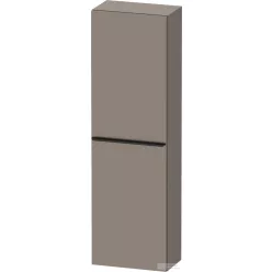   Duravit D-NEO 132x40x24 cm-es, 1 ajtós félmagas szekrény fekete színű fogantyúval, jobbos, matt bazalt DE1318RBD430000