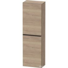   Duravit D-NEO 132x40x24 cm-es 1 ajtós félmagas szekrény fekete színű fogantyúval, jobbos, márványos tölgy DE1318RBD550000