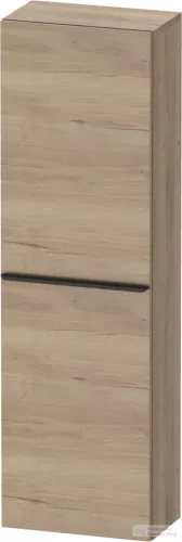 Duravit D-NEO 132x40x24 cm-es 1 ajtós félmagas szekrény fekete színű fogantyúval, jobbos, márványos tölgy DE1318RBD550000