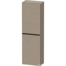   Duravit D-NEO 132x40x24 cm-es, 1 ajtós félmagas szekrény fekete színű fogantyúval, jobbos, matt len DE1318RBD750000