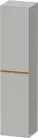 Duravit D-NEO 176x40x36 cm-es 1 ajtós magas szekrény csiszolt bronz színű fogantyúval, balos, matt betonszürke DE1328L04070000