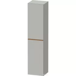   Duravit D-NEO 176x40x36 cm-es 1 ajtós magas szekrény csiszolt bronz színű fogantyúval, balos, matt betonszürke DE1328L04070000
