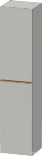 Duravit D-NEO 176x40x36 cm-es 1 ajtós magas szekrény csiszolt bronz színű fogantyúval, balos, matt betonszürke DE1328L04070000