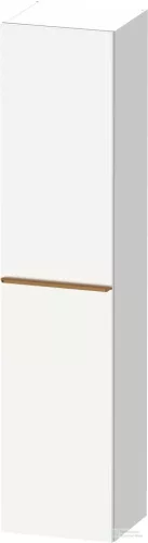 Duravit D-NEO 176x40x36 cm-es 1 ajtós magas szekrény csiszolt bronz színű fogantyúval, balos, matt fehér DE1328L04180000