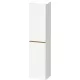 Duravit D-NEO 176x40x36 cm-es 1 ajtós magas szekrény csiszolt bronz színű fogantyúval, balos, matt fehér DE1328L04180000