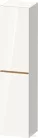 Duravit D-NEO 176x40x36 cm-es 1 ajtós magas szekrény csiszolt bronz színű fogantyúval, balos, fényes fehér DE1328L04220000