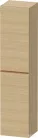 Duravit D-NEO 176x40x36 cm-es 1 ajtós magas szekrény csiszolt bronz színű fogantyúval, balos, natúr tölgy DE1328L04300000
