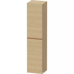   Duravit D-NEO 176x40x36 cm-es 1 ajtós magas szekrény csiszolt bronz színű fogantyúval, balos, natúr tölgy DE1328L04300000