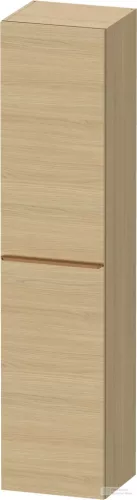 Duravit D-NEO 176x40x36 cm-es 1 ajtós magas szekrény csiszolt bronz színű fogantyúval, balos, natúr tölgy DE1328L04300000