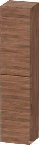 Duravit D-NEO 176x40x36 cm-es 1 ajtós magas szekrény csiszolt bronz színű fogantyúval, balos, matt dió DE1328L04790000