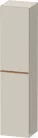 Duravit D-NEO 176x40x36 cm-es 1 ajtós magas szekrény csiszolt bronz színű fogantyúval, balos, matt taupe DE1328L04910000