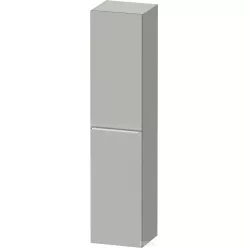   Duravit D-NEO 176x40x36 cm-es 1 ajtós magas szekrény króm színű fogantyúval, balos, matt betonszürke DE1328L10070000