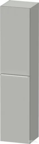 Duravit D-NEO 176x40x36 cm-es 1 ajtós magas szekrény króm színű fogantyúval, balos, matt betonszürke DE1328L10070000