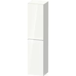   Duravit D-NEO 176x40x36 cm-es 1 ajtós magas szekrény króm színű fogantyúval, balos, fényes fehér DE1328L10220000