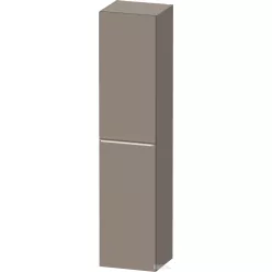   Duravit D-NEO 176x40x36 cm-es 1 ajtós magas szekrény króm színű fogantyúval, balos, matt bazalt DE1328L10430000