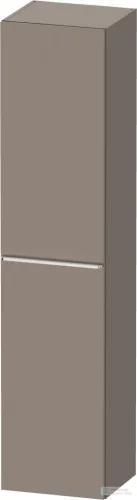 Duravit D-NEO 176x40x36 cm-es 1 ajtós magas szekrény króm színű fogantyúval, balos, matt bazalt DE1328L10430000