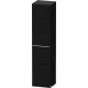 Duravit D-NEO 176x40x36 cm-es 1 ajtós magas szekrény arany színű fogantyúval, balos, matt fekete tölgy DE1328L34160000