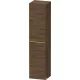 Duravit D-NEO 176x40x36 cm-es 1 ajtós magas szekrény arany színű fogantyúval, balos, matt sötét dió DE1328L34210000