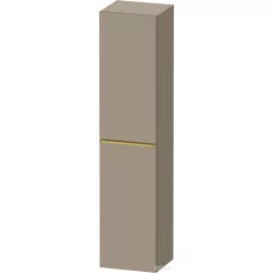   Duravit D-NEO 176x40x36 cm-es 1 ajtós magas szekrény arany színű fogantyúval, balos, matt len DE1328L34750000