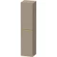 Duravit D-NEO 176x40x36 cm-es 1 ajtós magas szekrény arany színű fogantyúval, balos, matt len DE1328L34750000