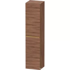   Duravit D-NEO 176x40x36 cm-es 1 ajtós magas szekrény arany színű fogantyúval, balos, matt dió DE1328L34790000