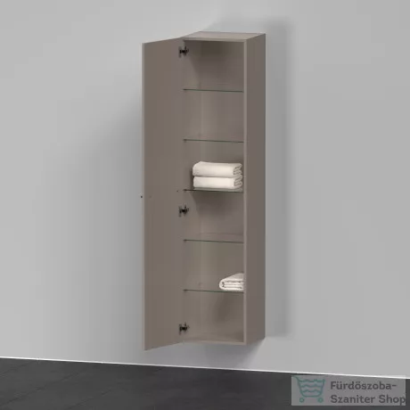 Duravit D-NEO magasszekrény, 40x176x36cm balos ajtóval, Basalt Matt Decor DE1328L4343