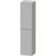 Duravit D-NEO 176x40x36 cm-es 1 ajtós magas szekrény rozsdamentes acél hatású fogantyúval, balos, matt betonszürke DE1328L70070000