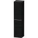 Duravit D-NEO 176x40x36 cm-es 1 ajtós magas szekrény rozsdamentes acél hatású fogantyúval, balos, matt fekete tölgy DE1328L70160000