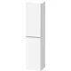Duravit D-NEO 176x40x36 cm-es 1 ajtós magas szekrény rozsdamentes acél hatású fogantyúval, balos, matt fehér DE1328L70180000