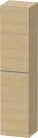 Duravit D-NEO 176x40x36 cm-es 1 ajtós magas szekrény rozsdamentes acél hatású fogantyúval, balos, natúr tölgy DE1328L70300000